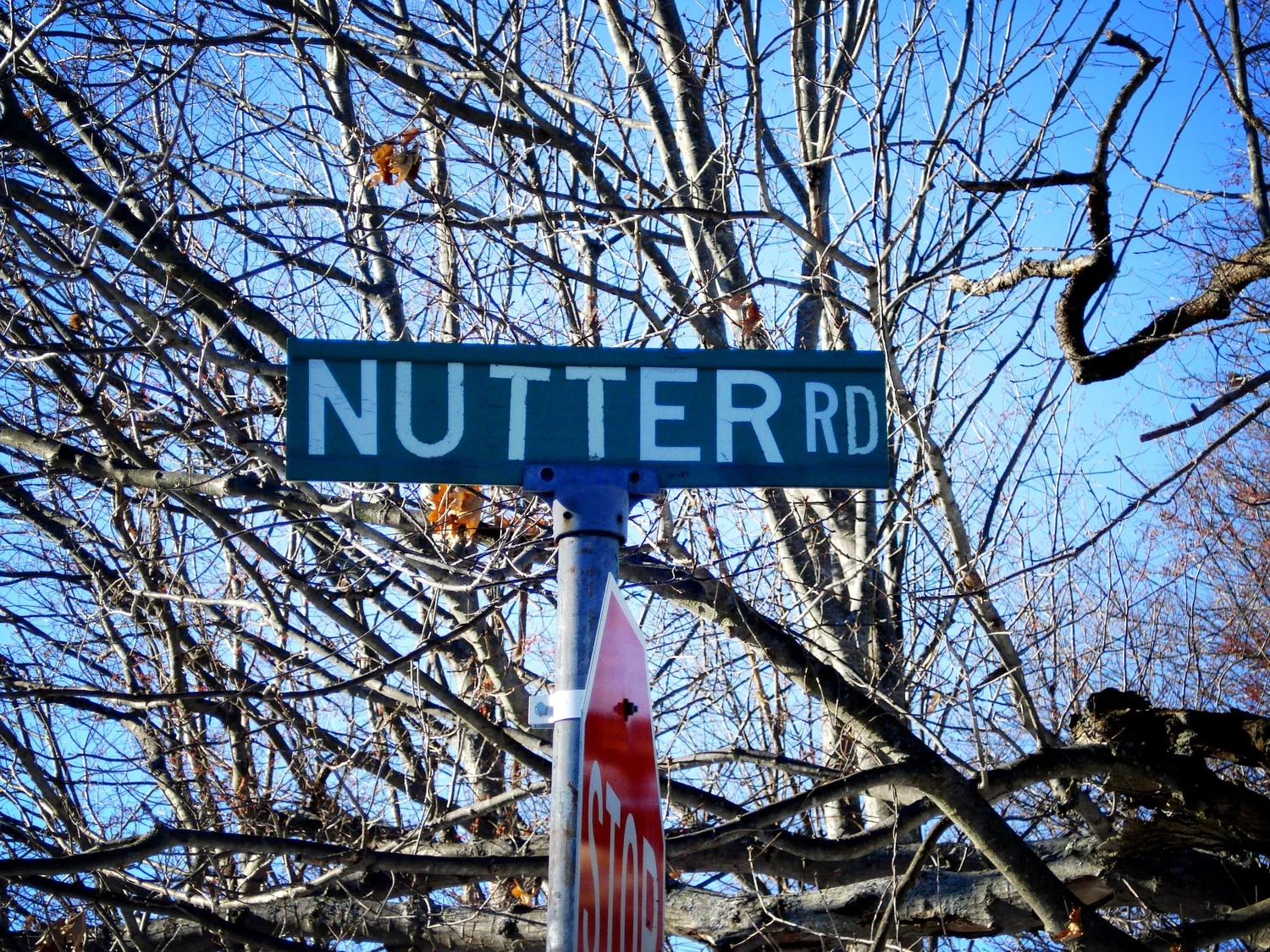 Nutter Road street sign